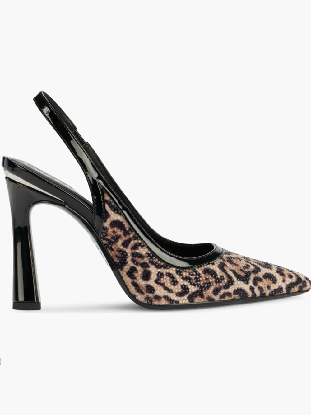 DKNY Leopard Print Cinette Slingback Pointed Toe Pump - Picture 2 of 4